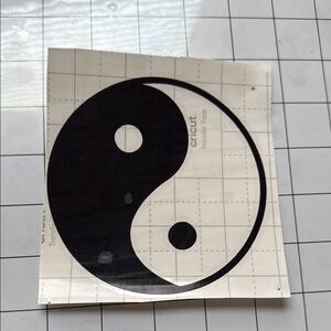 Cricut Black and White Yin Yang Sticker